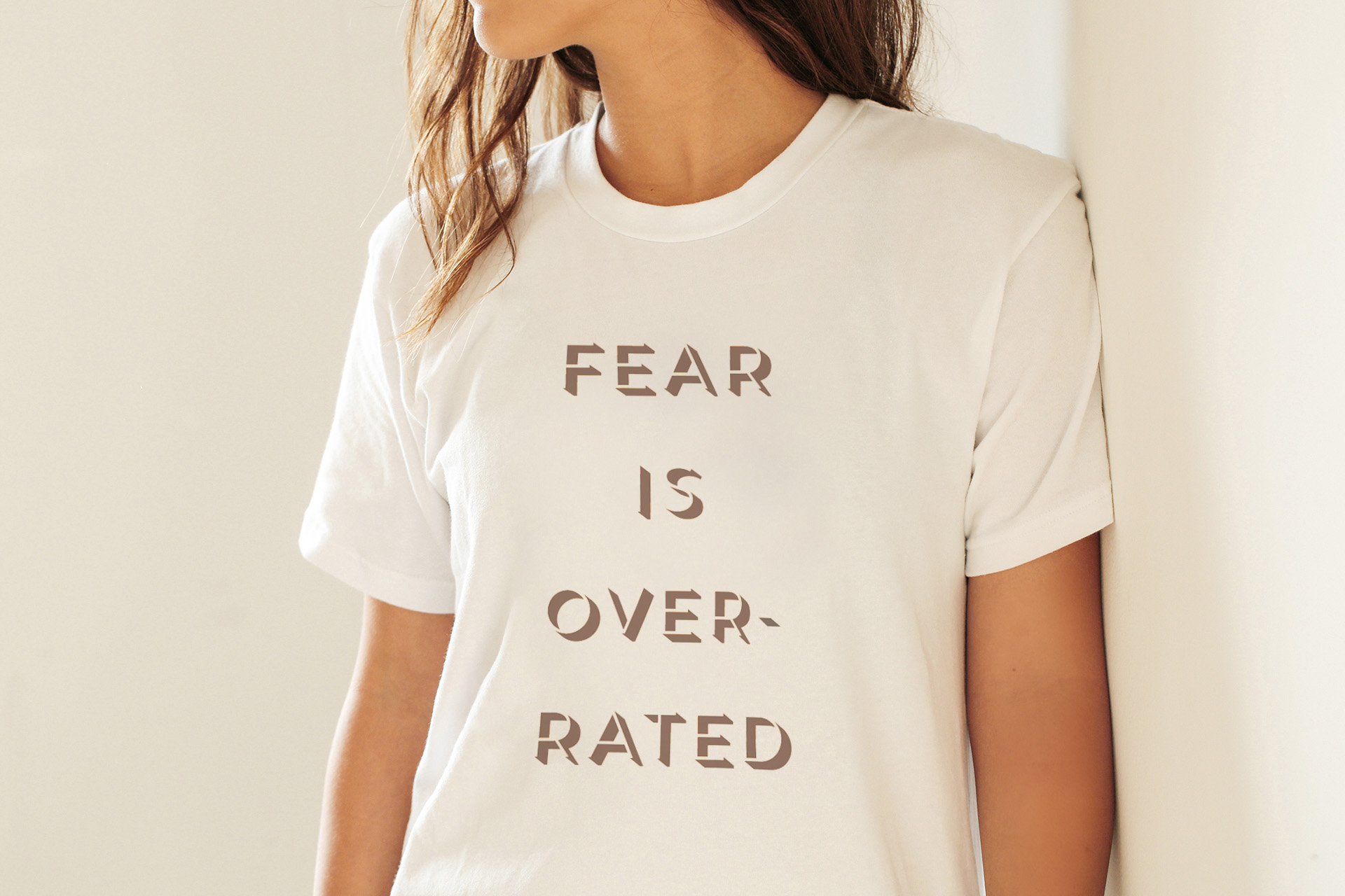 T-shirt design for Fear is Overrated – made by Work and Dam